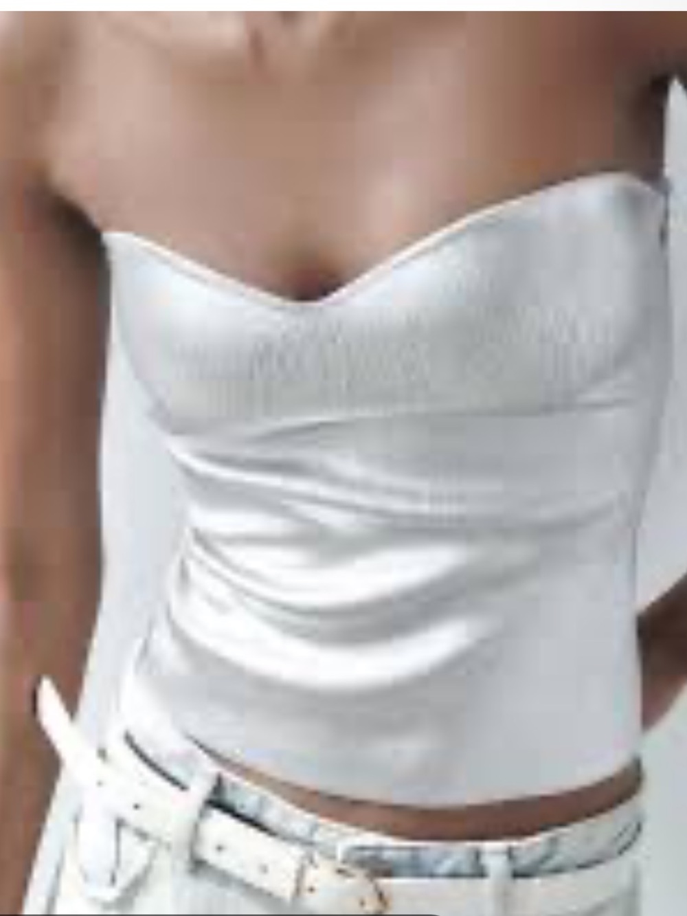 Zara Black Strapless Bustier Top